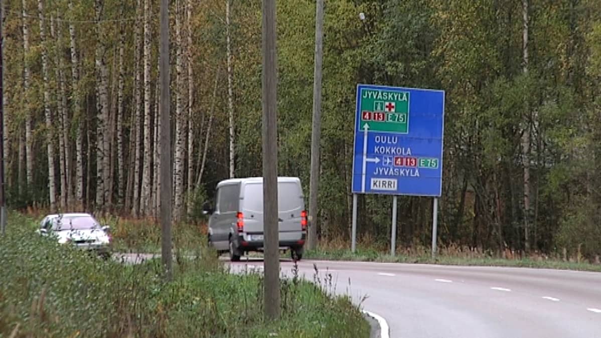 Nelostie Jyväskylässä.