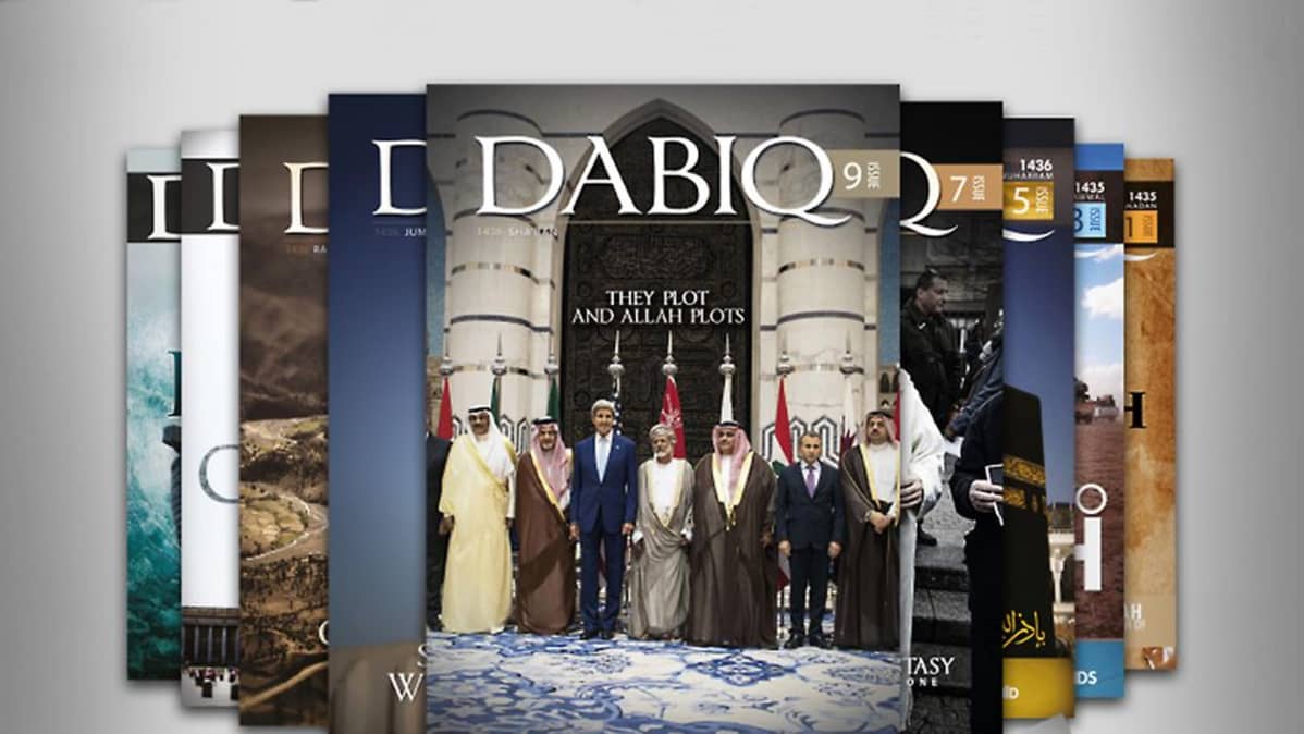 Dabiq -lehden mainos.