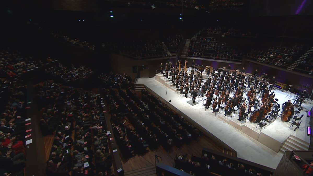 Musiikkitalon konserttisali.