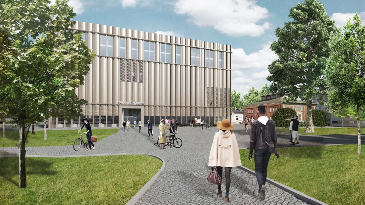 Havainnekuva Tampereen taidemuseon suunnittelukilpailutyöstä CUMU