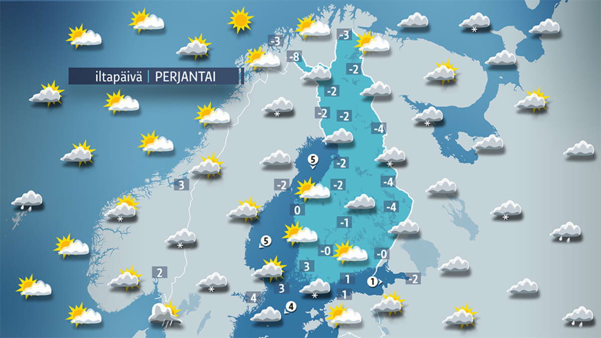 Pitkäperjantain sääennuste.