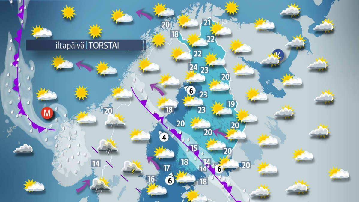 torstain sääkartta