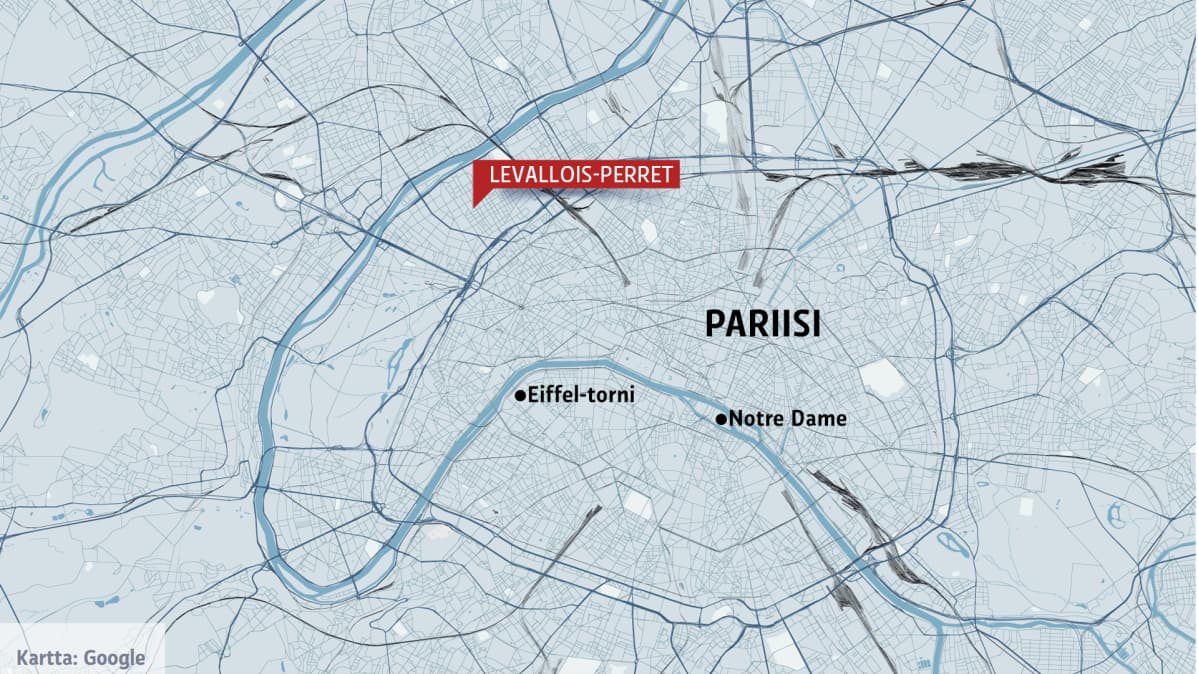 Pariisin kartta.