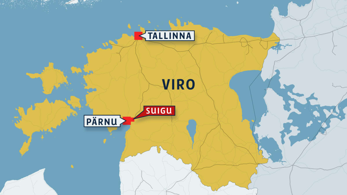 tallinna pärnu kartta Kaksi suomalaisnaista kuoli tasoristeysonnettomuudessa Virossa 
