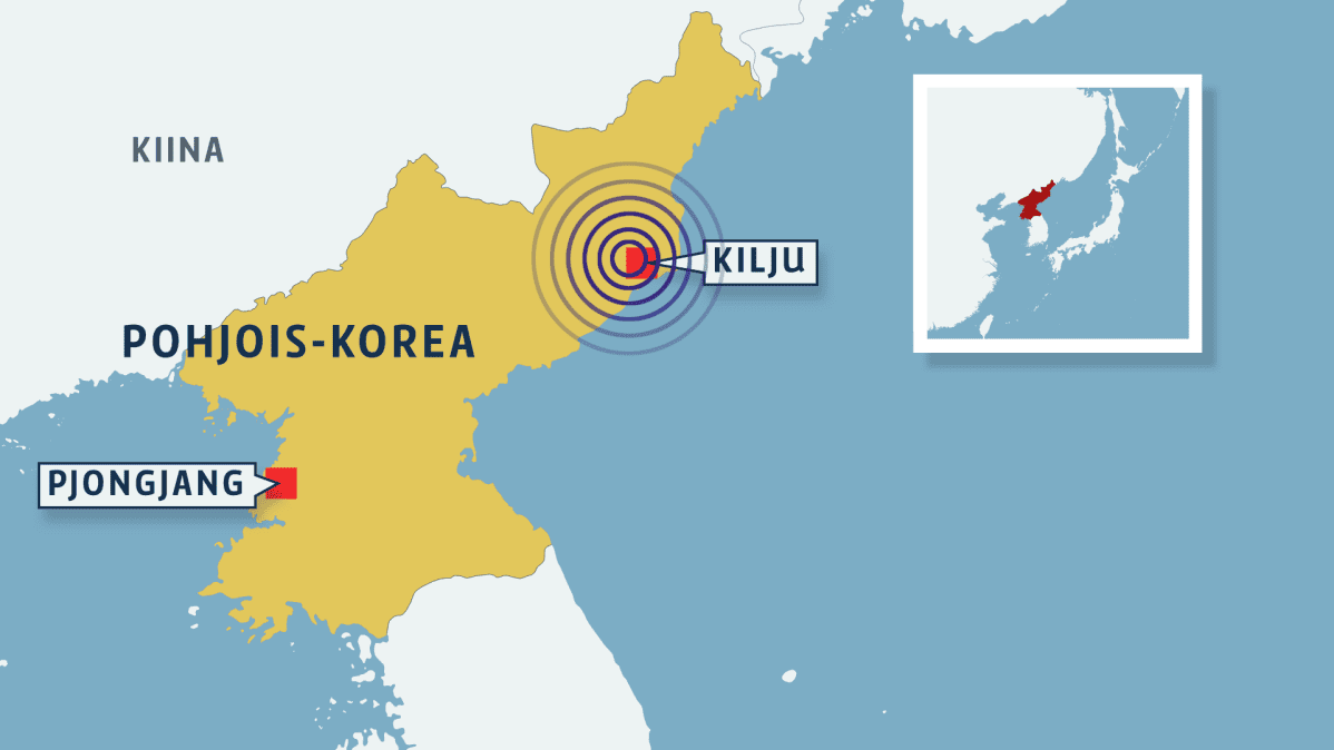 pohjois korea kartta Tutkijat: Pohjois Korean maanjäristys ei ollut ydinkoe, mutta 