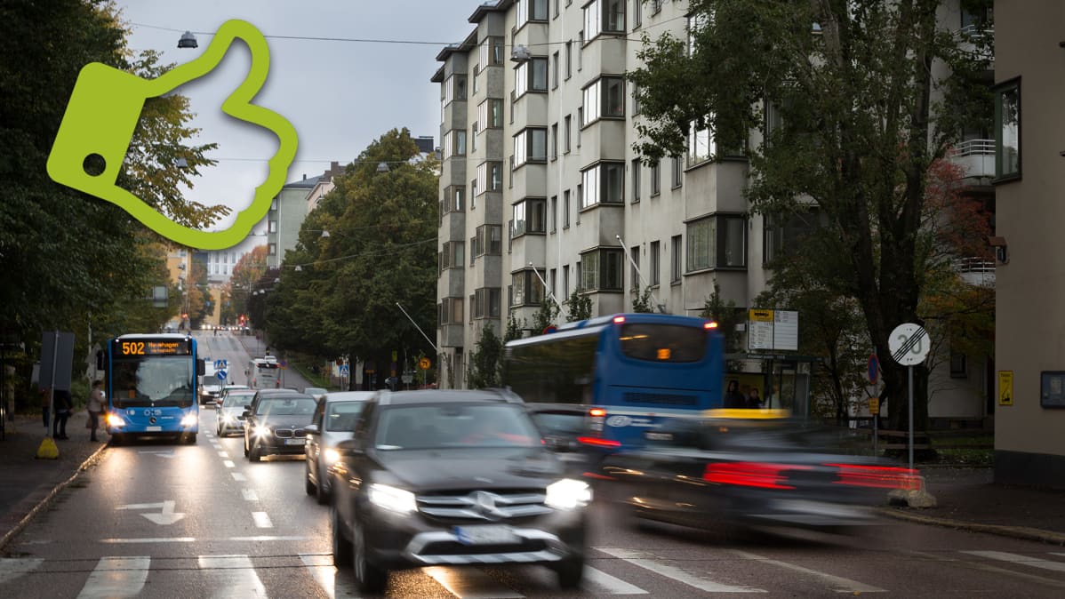 Kaupunkikatu ylöspeukutus