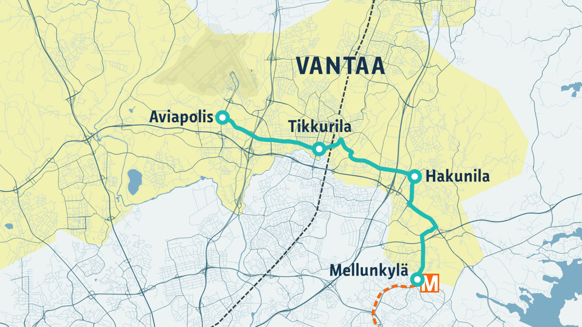 tikkurila kartta Vantaa rakentaa pikaratikan – kyytiin pääsee ehkä vuonna 2030 