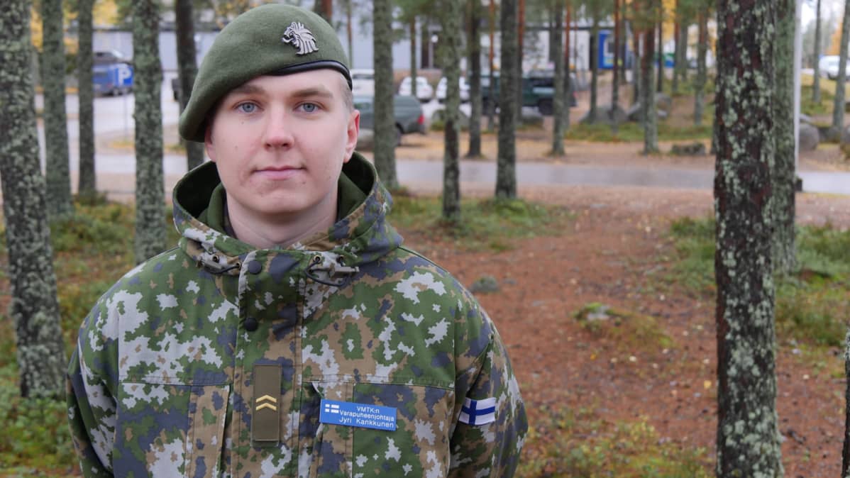 Karjalan prikaatin varusmiestoimikunnan varapuheenjohtaja alikersantti Jyri Kankkunen.