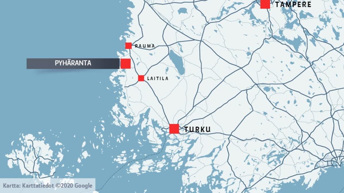 Pyhärannan kunta kartalla