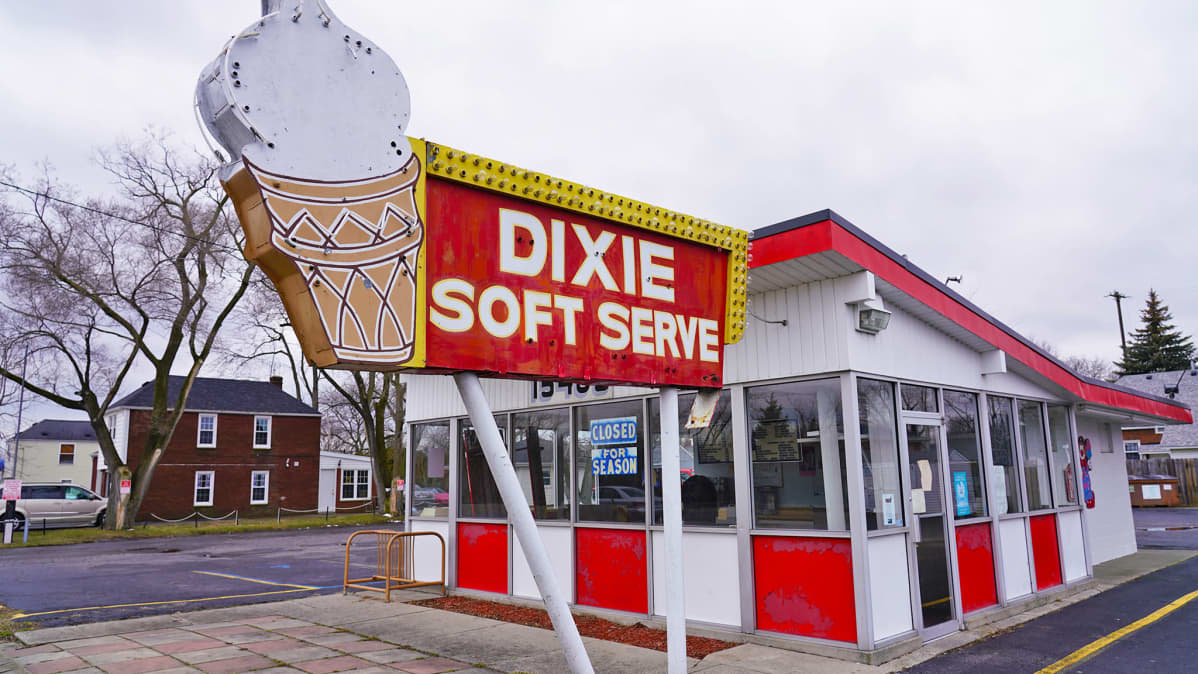 Dixie Soft Serve -kioski Monroessa Michiganissa