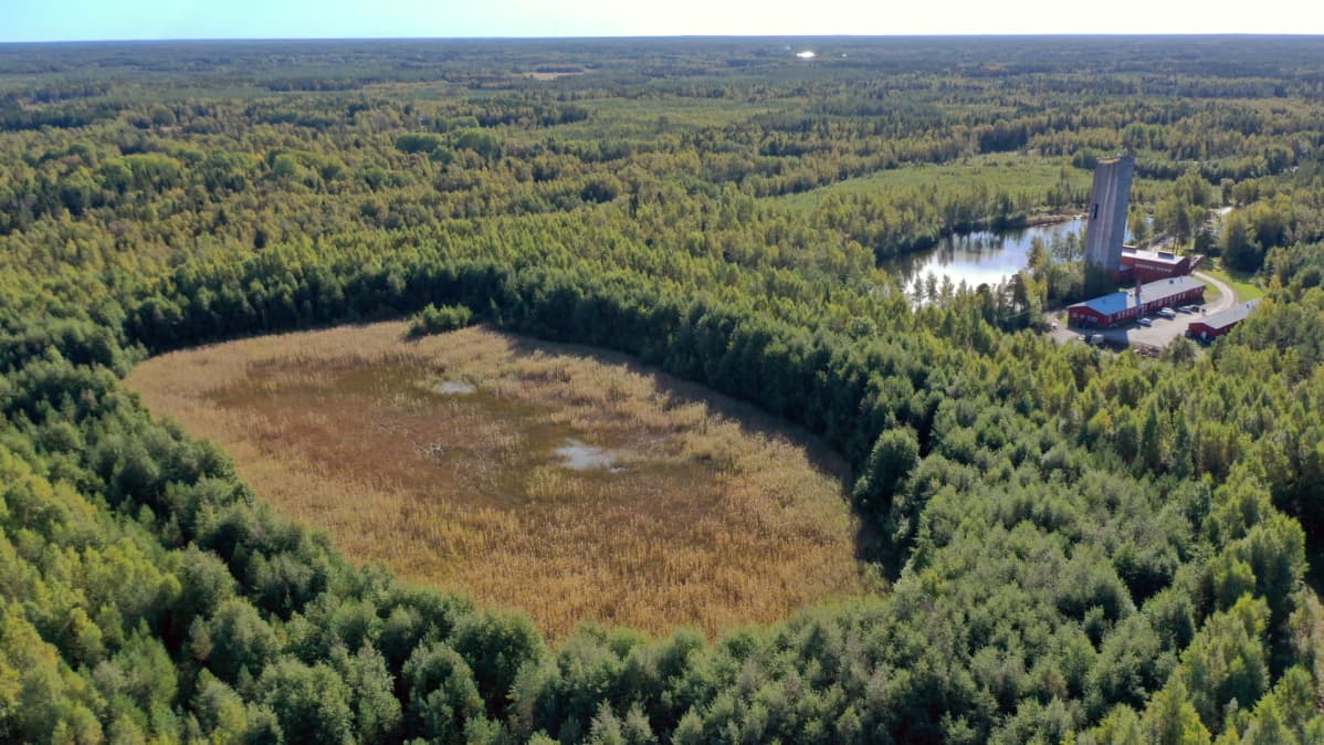 Korsnäsin entisenkaivoksen jätealue ilmasta