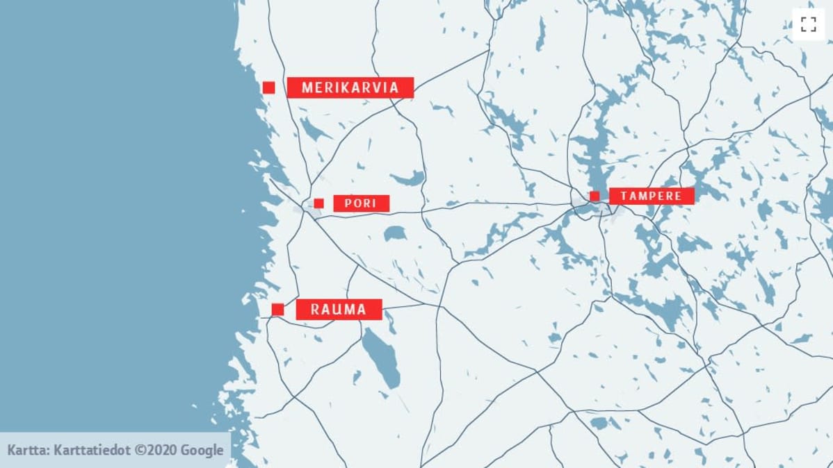 Satakunnan karttaa.