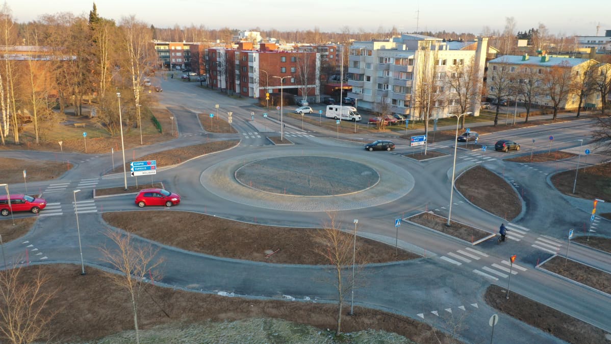 Siltakadun -Länsikadun kiertoliittymä, ilmakuva