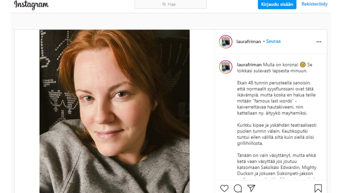 Kuvakaappaus Instagramista