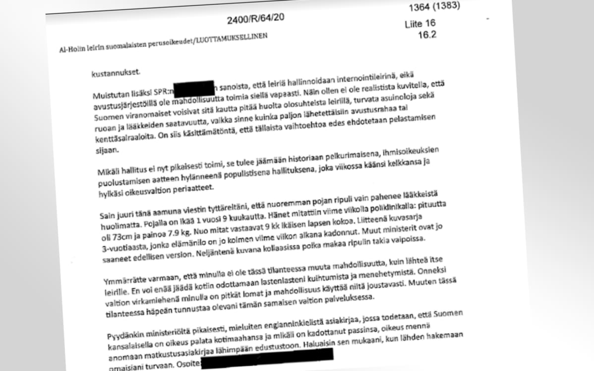 Ote Haavisto-tutkinnan pöytäkirjasta.