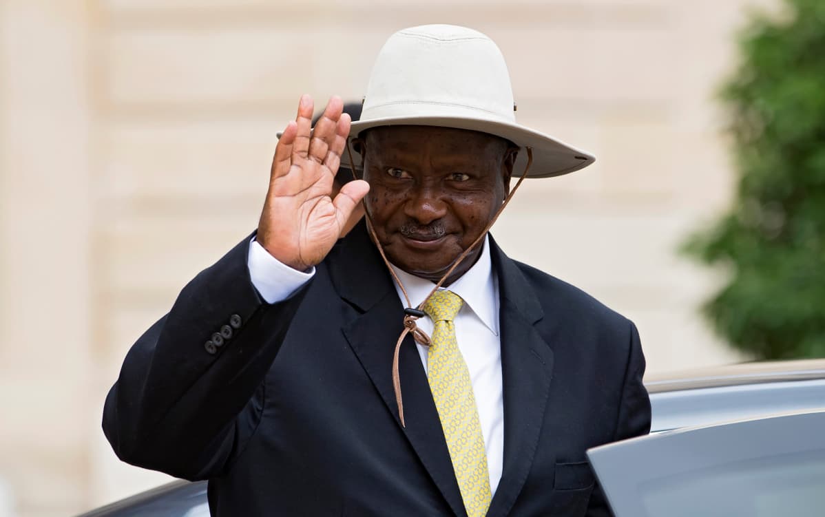 Ugandan presidentti Yoweri Museveni havittelee kuudetta jatkokautta.