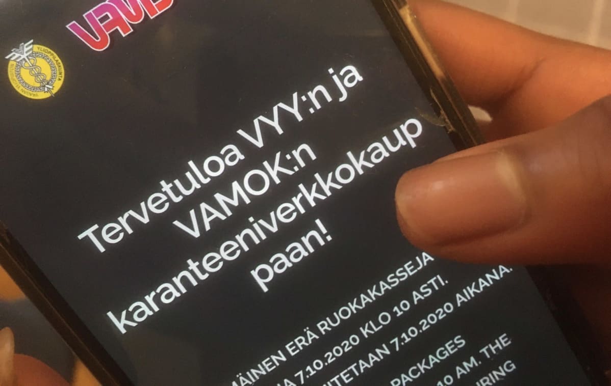 VYY ja VAMOK perustivat opiskelijoille karanteeniverkkokaupan 6.10.20