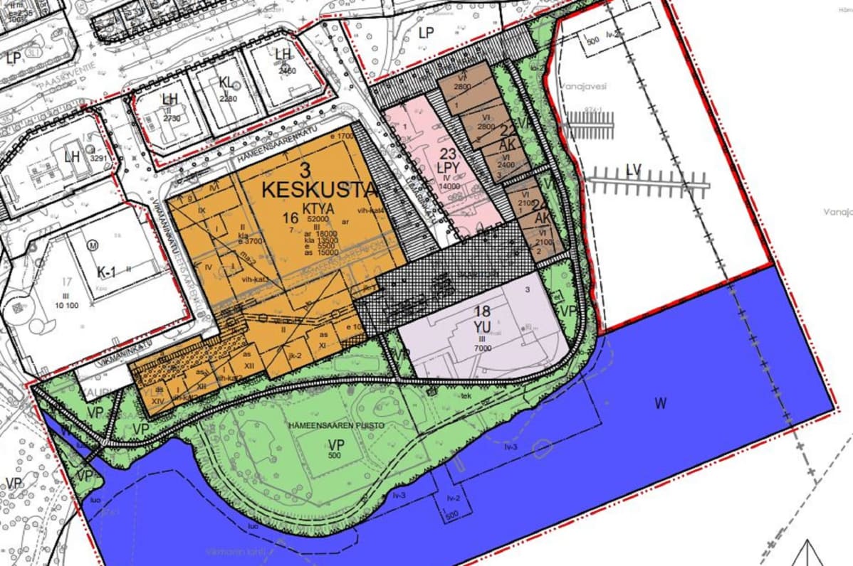 Hämeensaaren asemakaavaluonnos Hämeenlinnassa