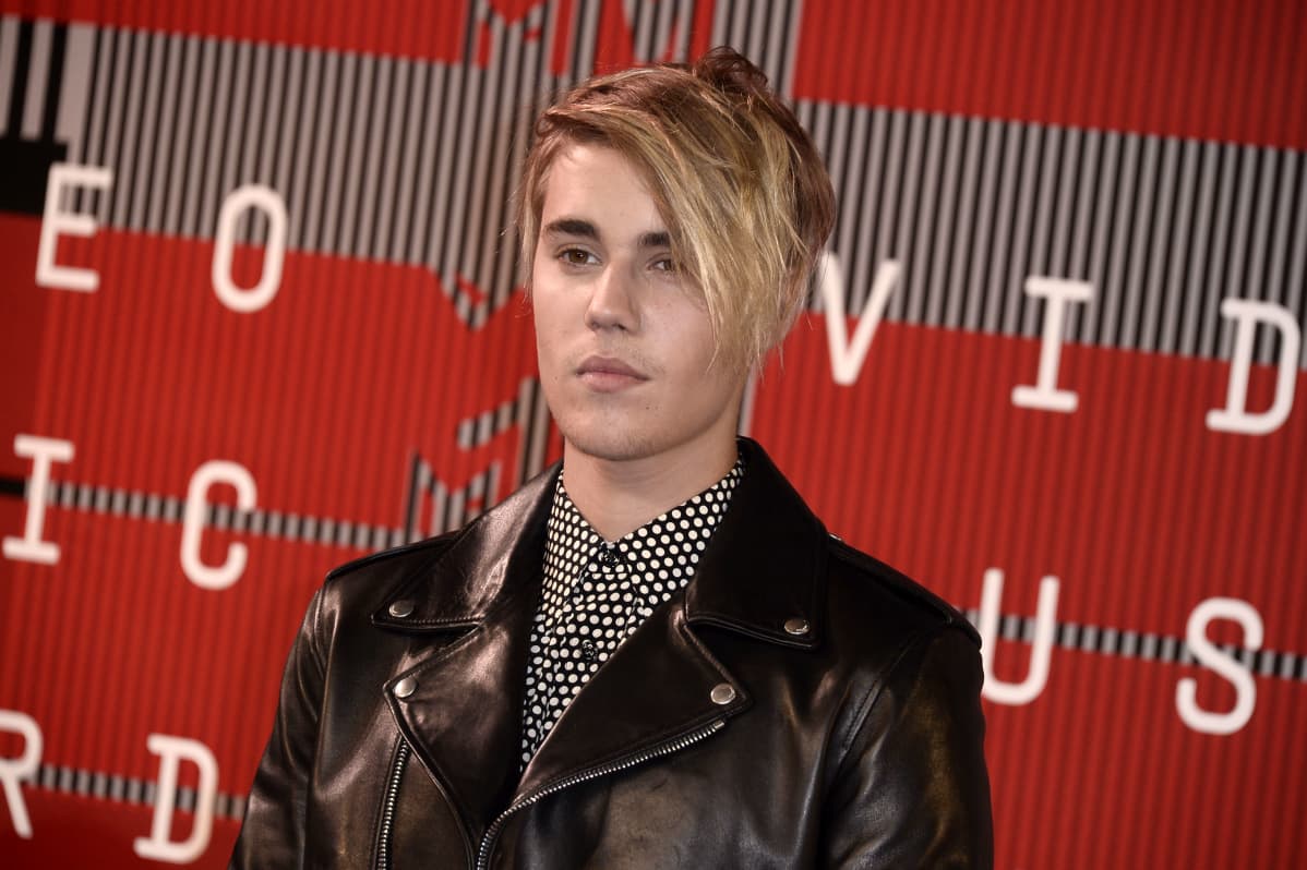 Justin Bieber på röda mattan, VMA augusti 2015.