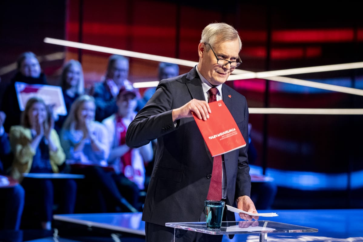 Antti rinne Ylen Vaalitentissä 25.03.2019.