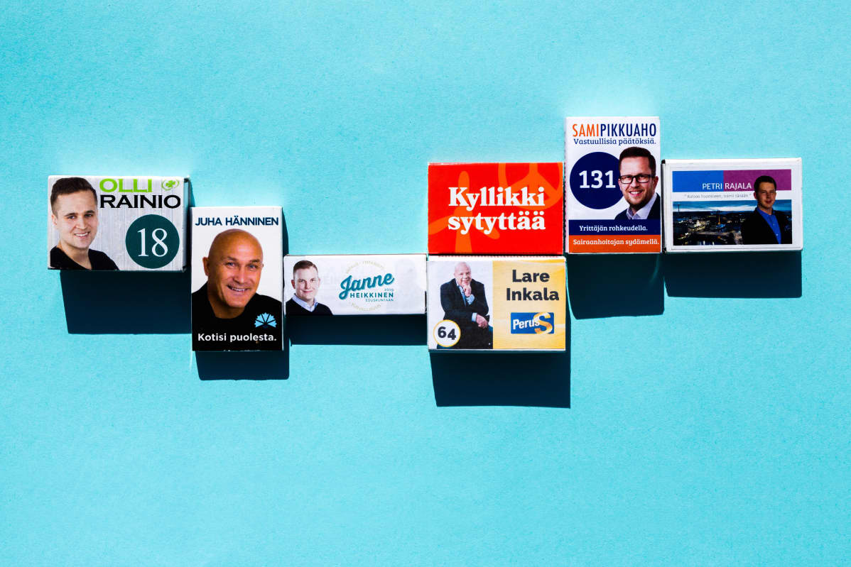 Eduskuntavaaliehdokkaiden tulitikkuja
