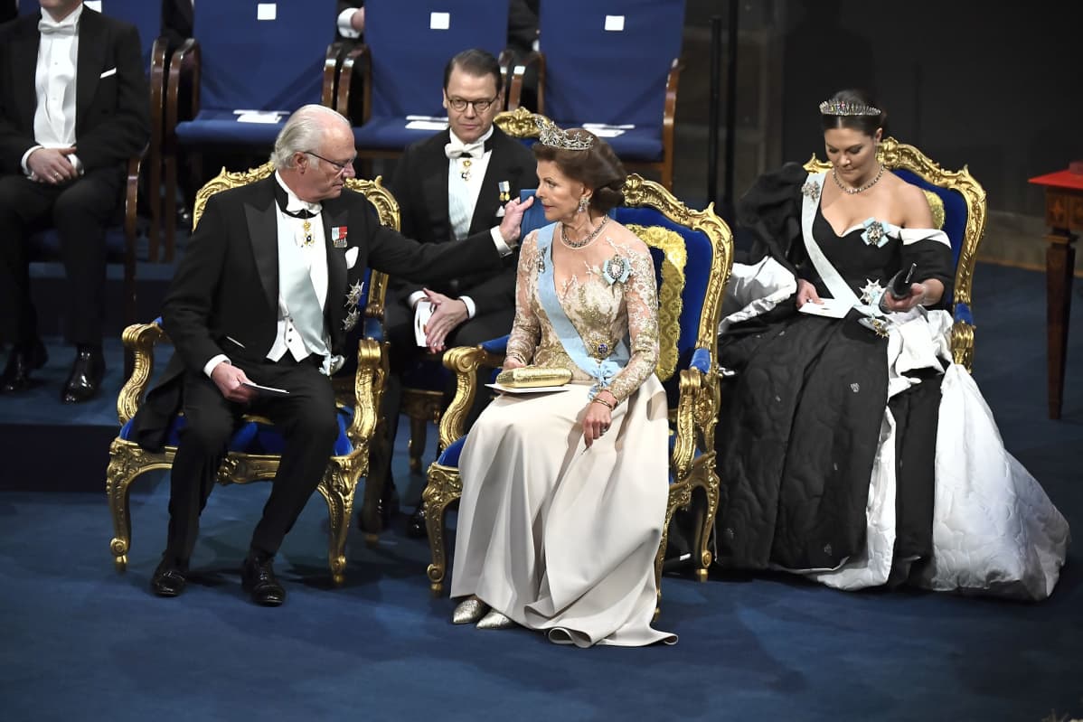 Ruotsin kuninkaalliset Nobel palkintoseremoniassa 10 joulukuuta 2019.