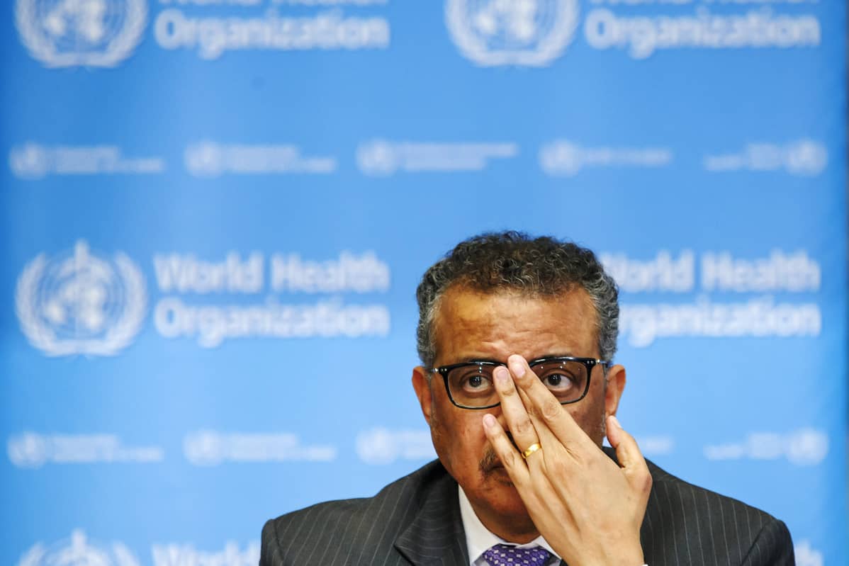 Maailman terveysjärjestön (WHO) pääjohtaja Tedros Adhanom Ghebreyesus.