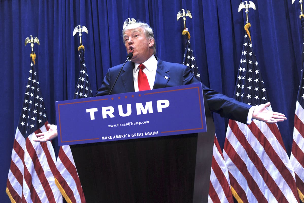 Kuvassa on Donald Trump kesäkuussa 2015.
