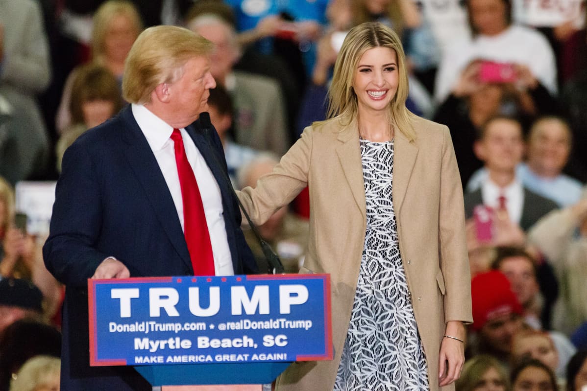 USA:n Presidentti Donald Trump ja tytär Ivanka Trump.