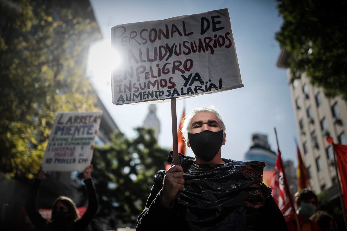 Mielenosoitus Buenos Airesissa toukokuussa.