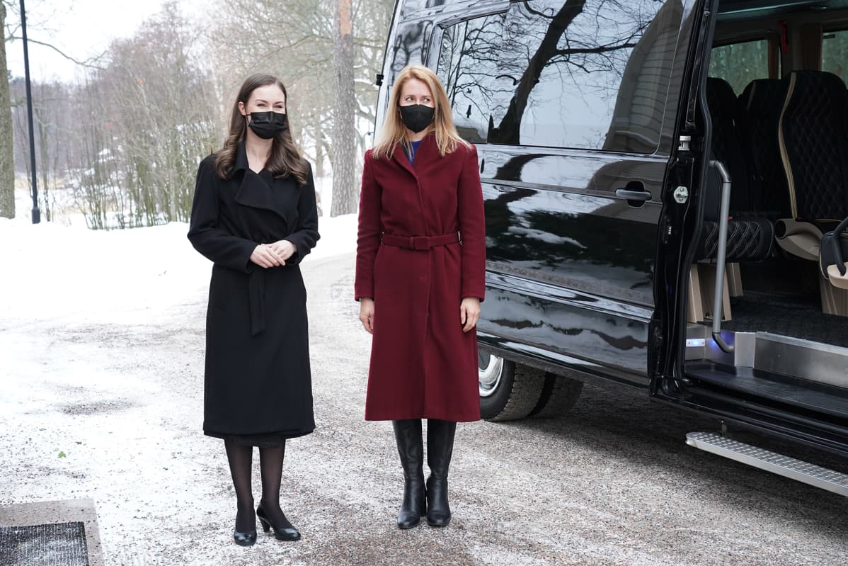 Suomen pääministeri Sanna Marin ja Viron pääministeri Kaja Kallas.