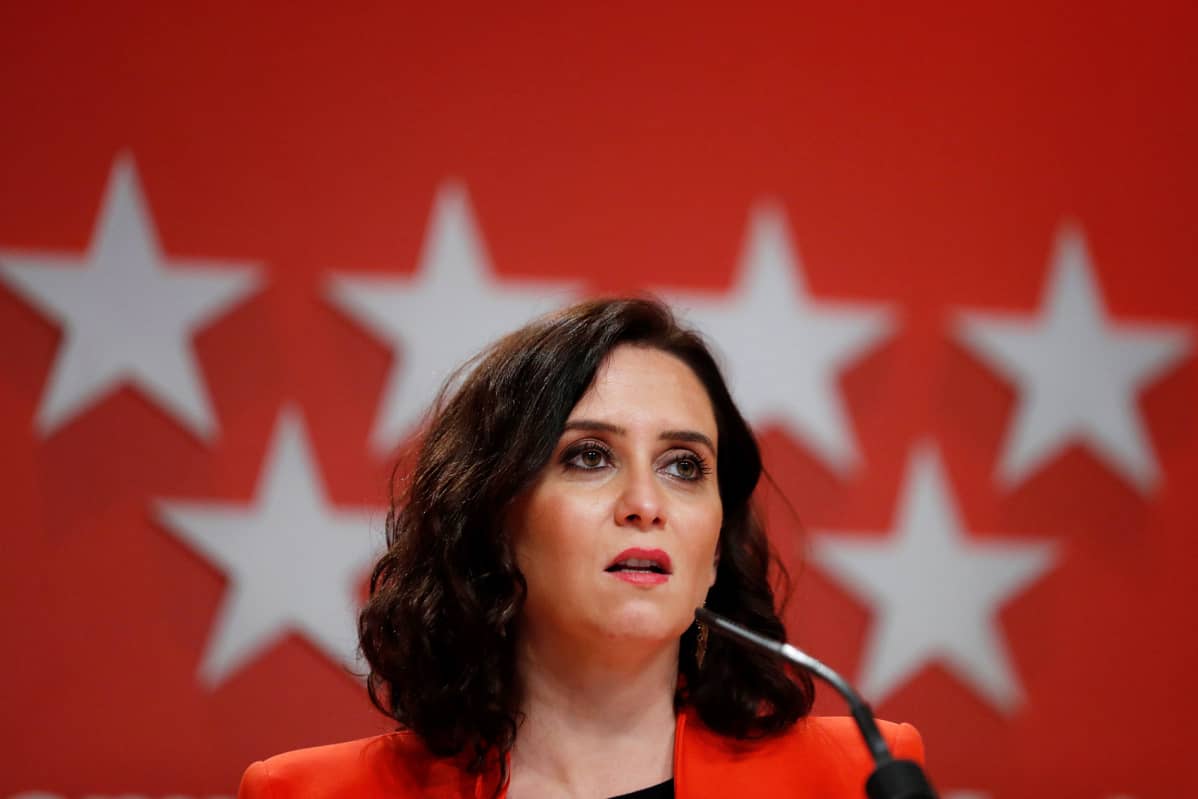 Madridin aluejohtaja Isabel Diaz Ayuso.