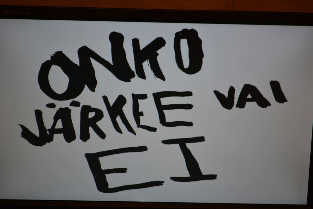 Onko järkee vai ei -kyltti