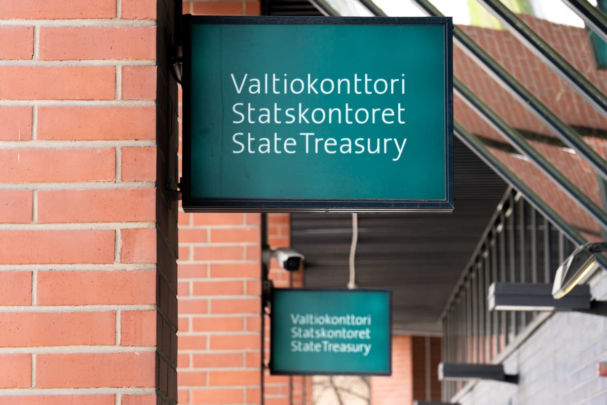 Valtiokonttorin kyltti.
