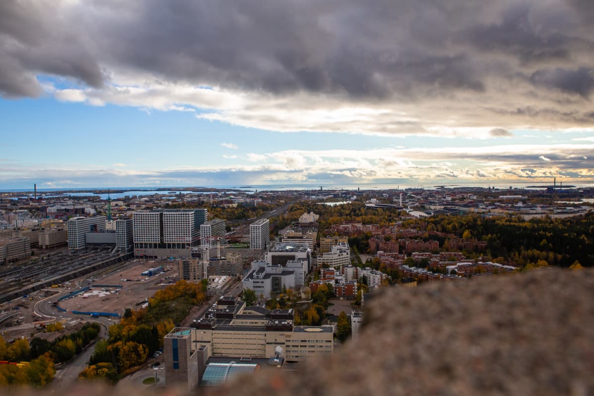 Näkymä Ylen linkkitornista 13.10.2020.
