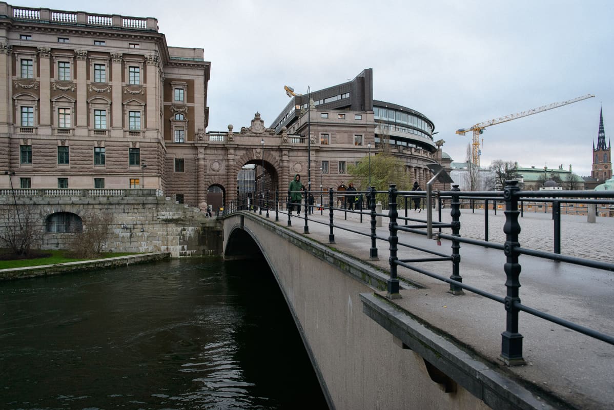 Ruotsin valtiopäivätalo Tukholmassa.
