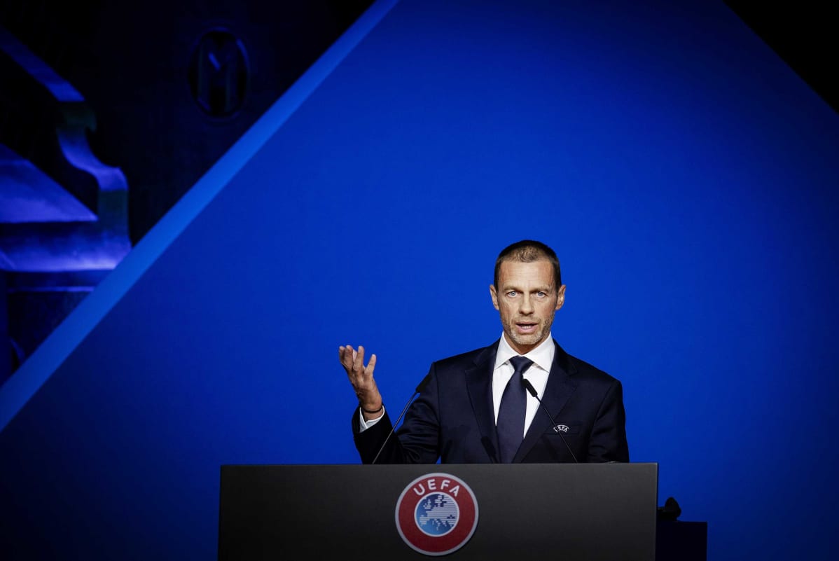 Euroopan jalkapalloliiton Uefan puheenjohtaja Aleksander Ceferin.