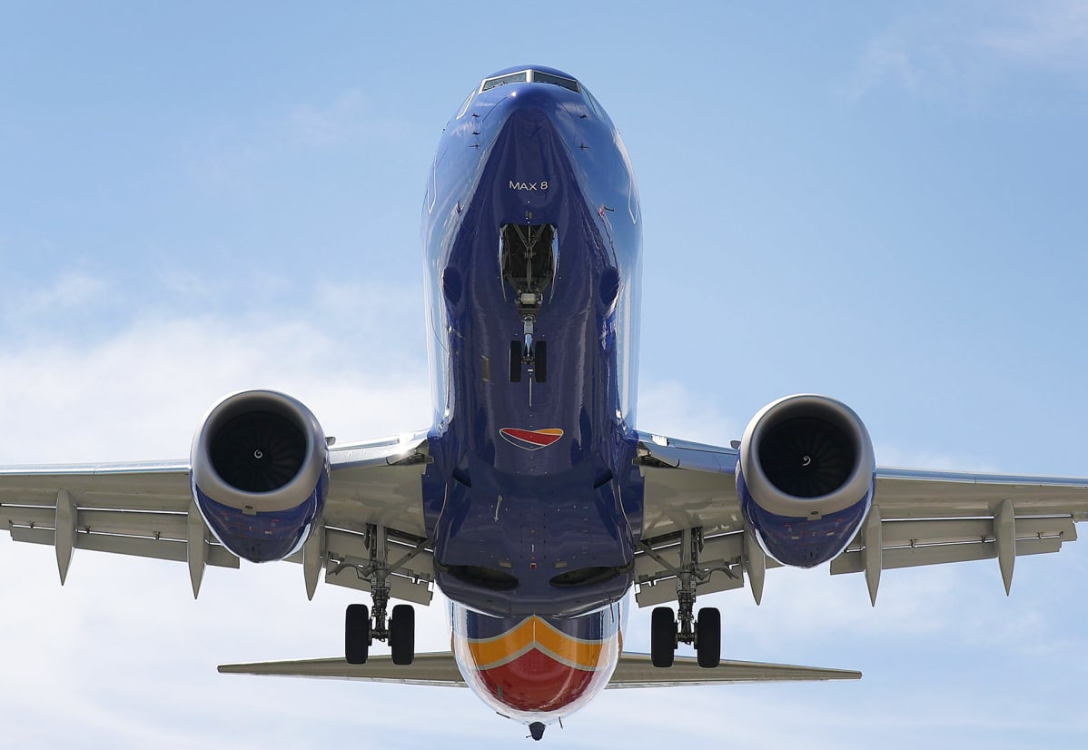 Southwest-yhtiön Boeing 737 Max 8.