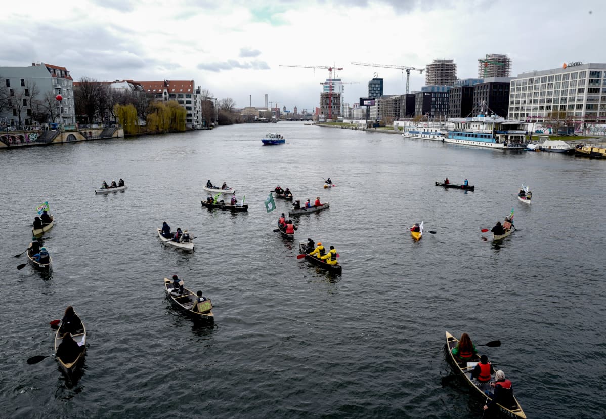 Fridays for Future -tapahtuma maaliskuussa 2021.