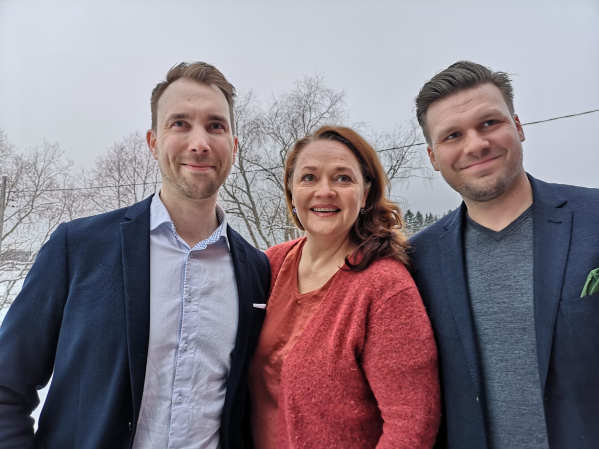 Olli Parviainen, Lilly Korpiola och Petro Poutanen.