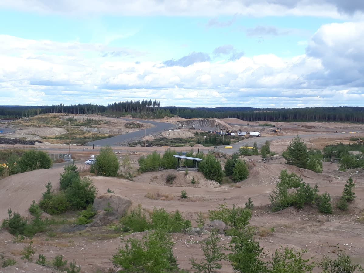 Kymi Ring -moottoriradan rakennustyömaa.