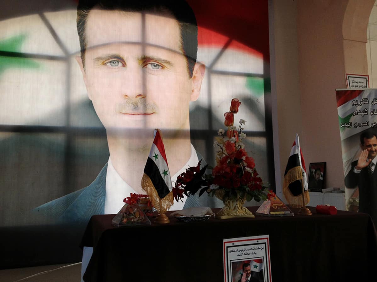 Syyrian presidentti Bashar Al Assad juliste.