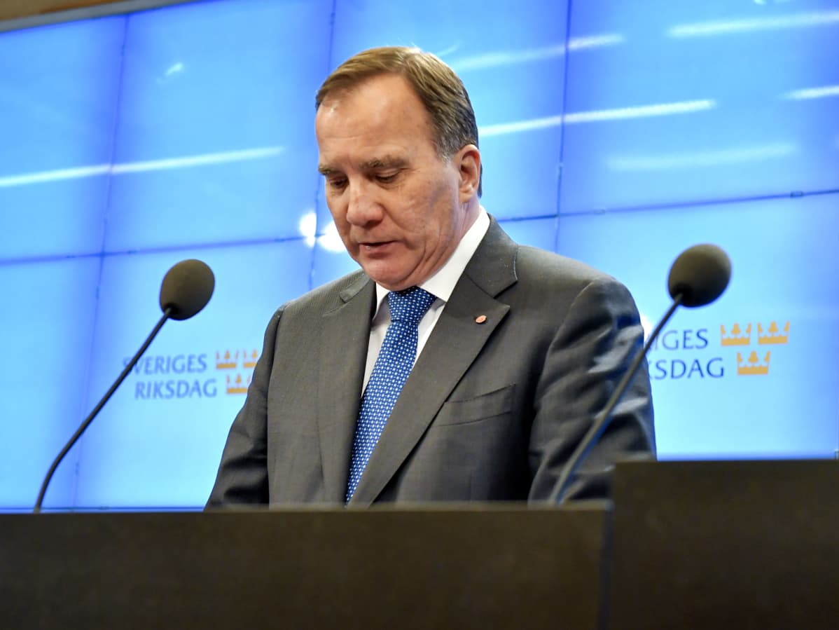 Löfven i riksdagen i oktober 2018