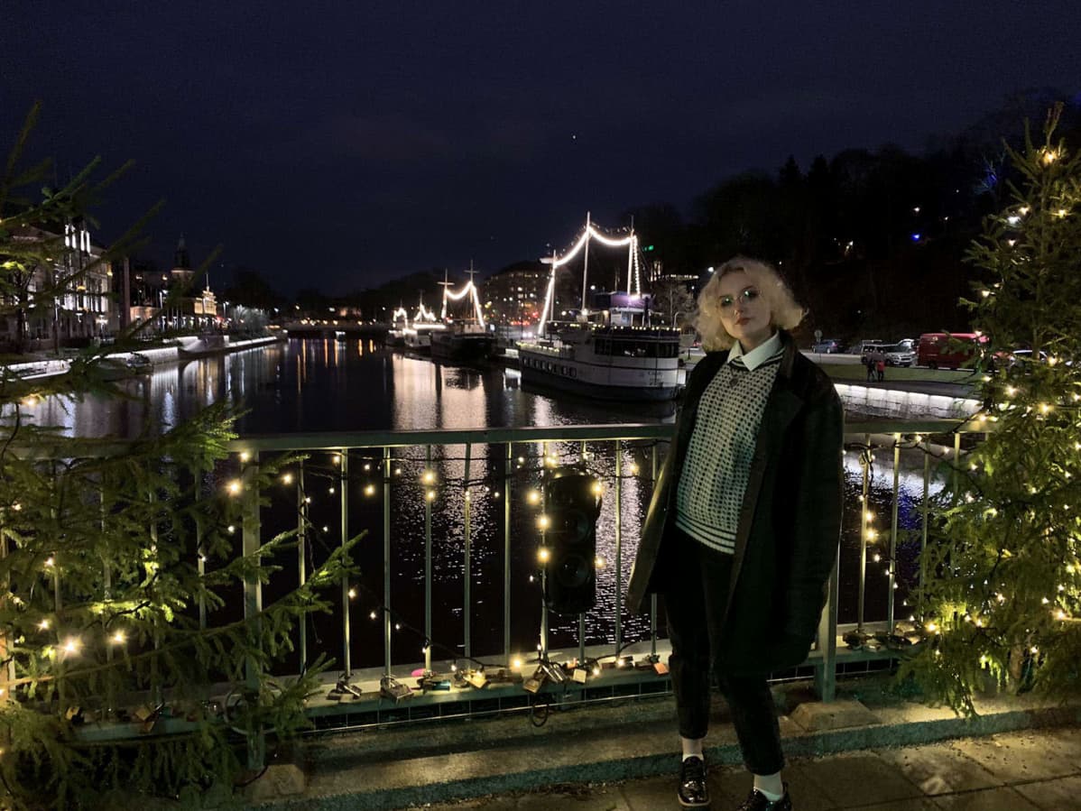 Valkeavuoren koulun 9. luokkalainen Erika Sirkiä joulukuussa 2020.