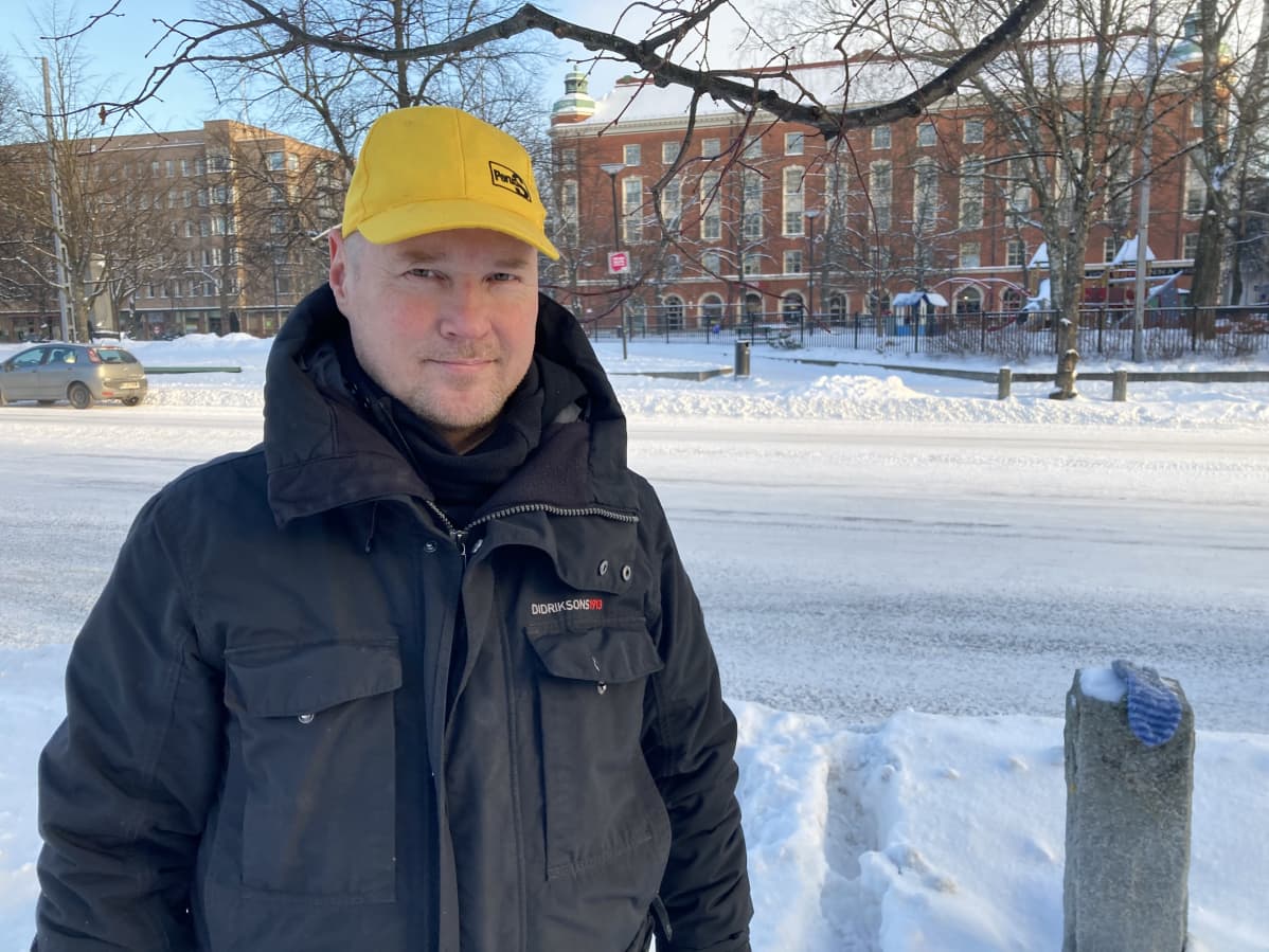 Lassi Kaleva perussuomalaisista, kuvattu Tampereella.
