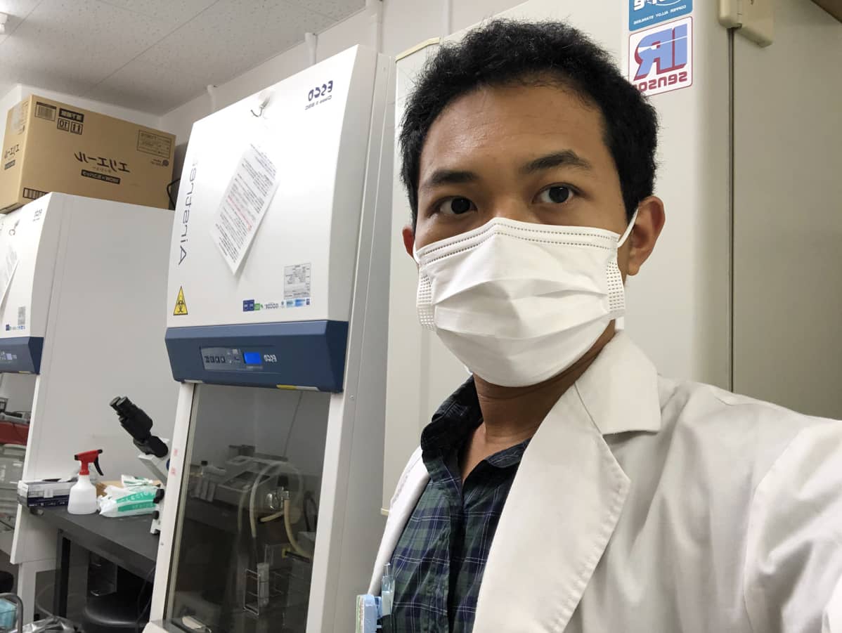 Tohtori Kyaw San Lin japanilaisesta Kobe Universitysta.