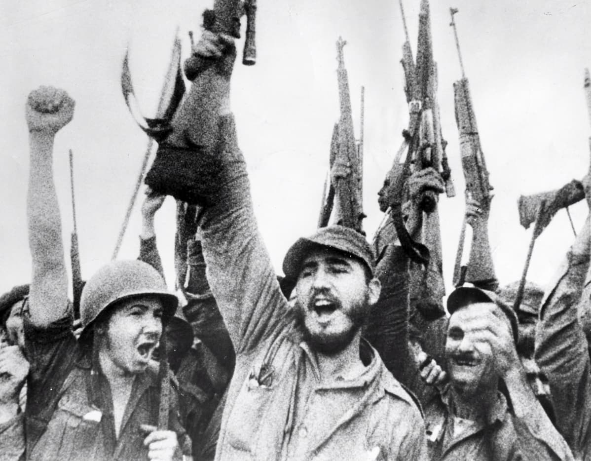 Fidel Castro juhlii.
