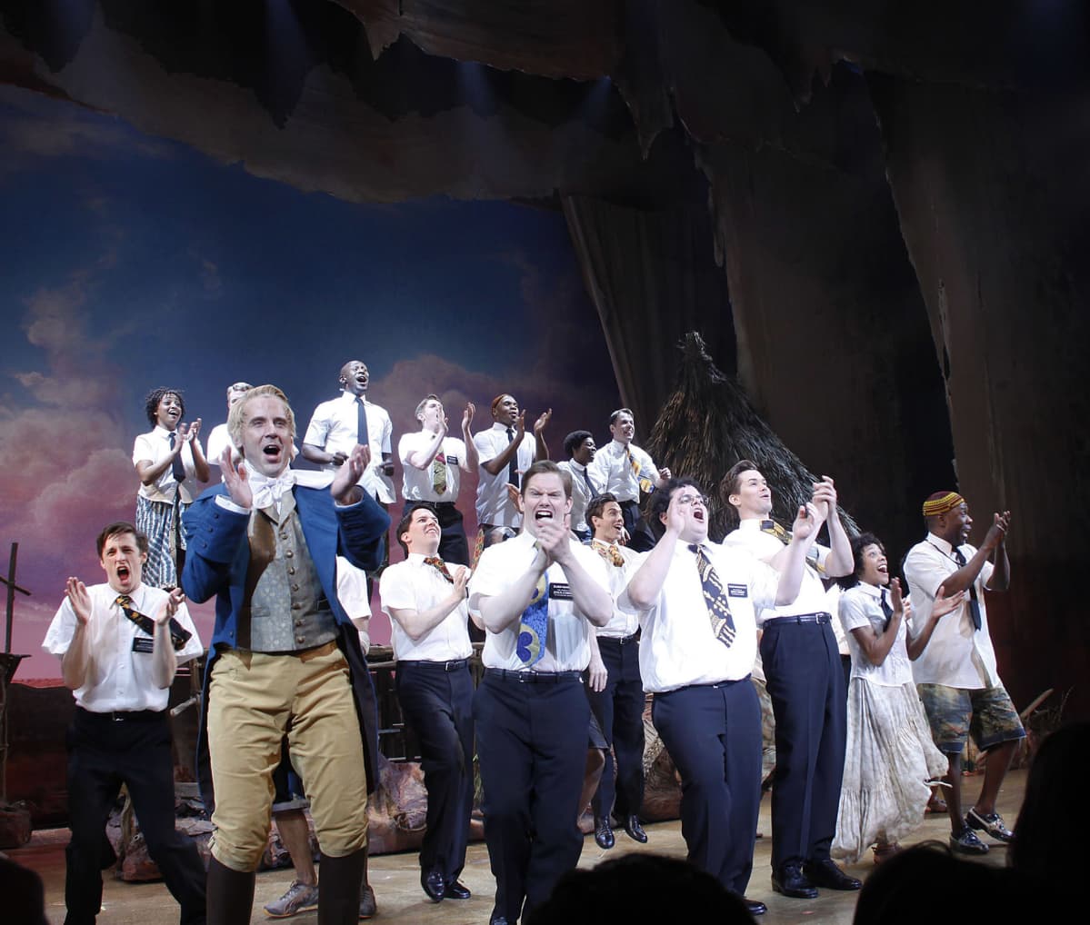 Musikaali Book of Mormon.