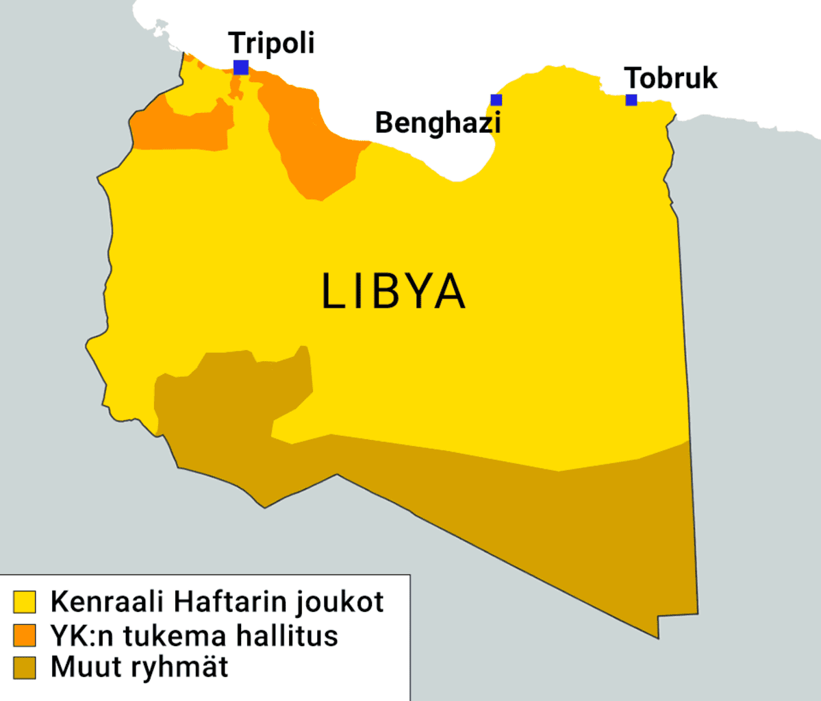 libya kartta Syytökset tulitauon rikkomisesta alkoivat lennellä Libyassa heti 