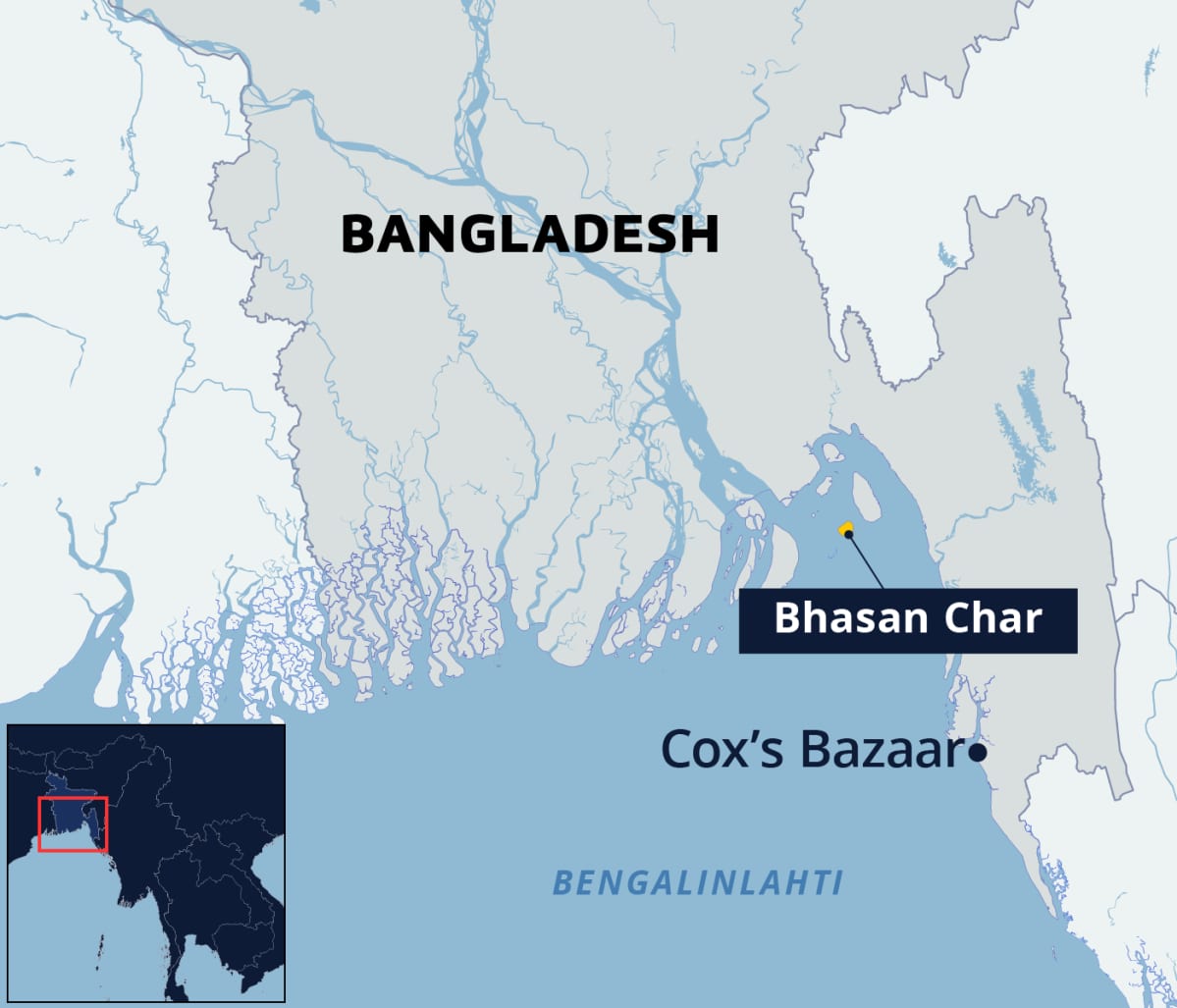 Kartta Bangladeshista.